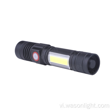 Giá tốt IP54 không thấm nước Main 3W XPE+ Side Cob Tiện ích Đèn pin tốt nhất trong Thế giới Đêm Hunting Torch Light